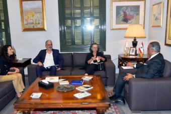المرتضى بحث مع وفد من السفارة الفرنسيّة في التنقيب عن آثار جبيل