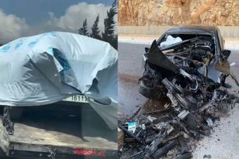 بالفيديو والصّور: بعد انتهاء التّحقيقات.. نقلُ سيّارة جورج الرّاسي من البقاع إلى بيروت