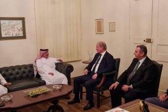 سفير دولة قطر يزور شمعون