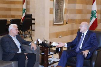 ميقاتي بحث مع القرم اضراب قطاع الاتصالات والتقى وفداً أوروبياً