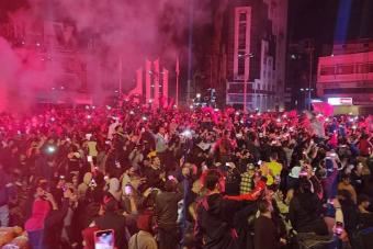بالفيديو: إطلاق نار كثيف ومفرقعات في مدن الفيحاء ابتهاجاً بفوز المغرب