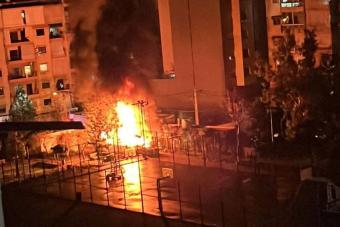 سقوط جريح في حريق بمنطقة عين الرمانة
