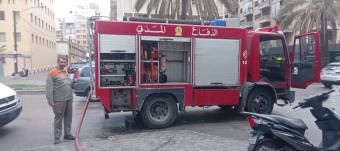بالصورة: حريق داخون داخل مطعم في كورنيش المزرعة