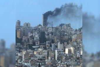 بالفيديو الصور: إخماد حريق كبير داخل مبنى في الأشرفية