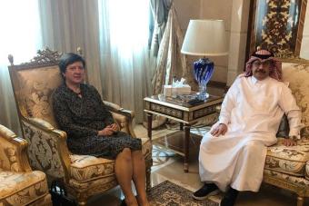 فرونتسكا التقت سفيرَي قطر والأردن.. وبحثٌ في آخر المستجدّات