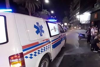 بالصّور: جريحٌ بحادث سير في كورنيش المزرعة