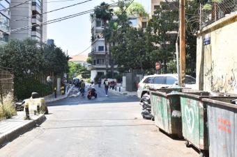 موقع العثور على القنبلة غير الحقيقية في 13/6/2023 - تصوير فضل عيتاني