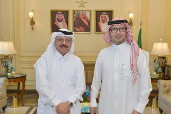 بخاري إستقبل نظيره القطريّ