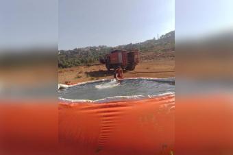 عمل متواصل لإخماد حريق حرج في جرد مشمش