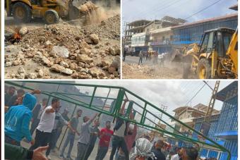 بالفيديو: الجيش يعيد فتح طريق اللبوة بعد قطعها من قبل محتجّين