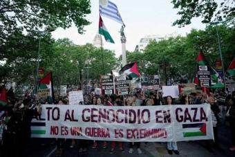أكثر من ألف شخص يتظاهرون في الأوروغواي تضامناً مع الفلسطينيين