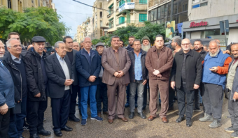 اعتصام لتجار طرابلس واصحاب العمل والنقابات العمالية شمالاً