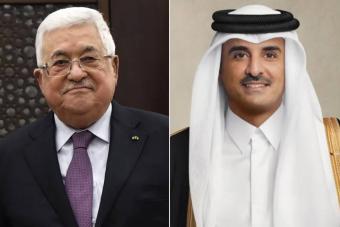 أمير قطر بحث والرّئيس الفلسطينيّ آخر المستجدّات في غزّة