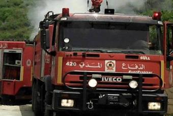 إصابة متطوع في الدفاع المدني بحالة اختناق خلال اخماد حريق