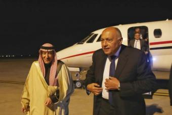 شكري يصل الى الرياض