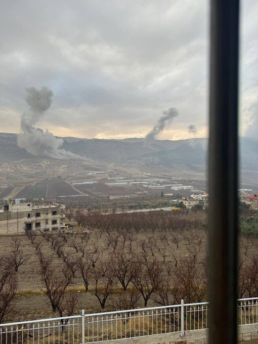 بالفيديو والصور - غارات إسرائيلية على 3 مواقع في جرود قوسايا - البقاع