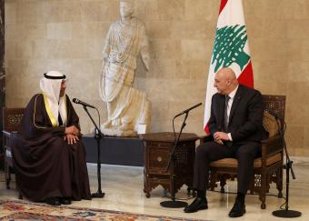 الرئيس جوزاف عون يستقبل وزير خارجية الكويت عبدالله علي اليحيا في بعبدا (رويترز)