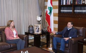 الحريري يبحث التطورات المحلية والإقليمية مع جونسون في بيت الوسط