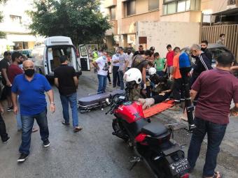جريح جراء إنزلاق دراجة نارية في مار الياس