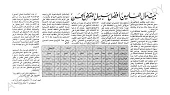مقال "بيت مال المسلمين أفضل سبيل للقرض الحسن"