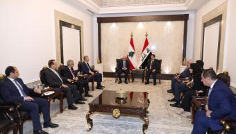 نواف سلام من بغداد: شراكة مع العراق وتمسّك بحل الدولتين لفلسطين