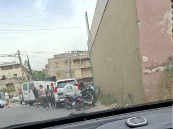 اعتراض سيارة لليونيفيل في الضاحية الجنوبية