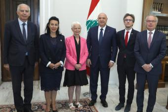 عون للوفد الفرنسي: التزام بوقف النار... والعقبة احتلال إسرائيل للتلال الخمس