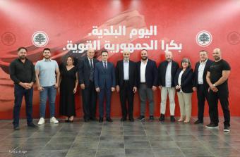جعجع يستقبل مجلسَي بلديتَي الدوار وحملايا