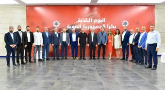 جعجع يستقبل مجالس بلديات التعزانية سلفايا وبدادون