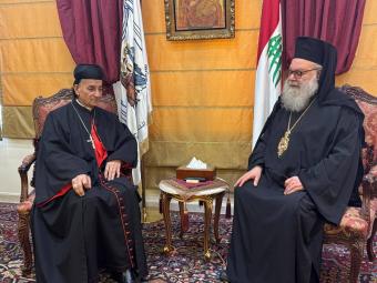 الراعي يزور اليازجي في البلمند ويستنكر مجزرة مار إلياس دويلعة