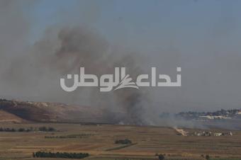 بالصور: حريق في مرجعيون يلامس موقعاً إسرائيلياً بفعل الرياح