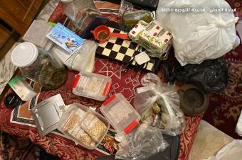 بالصّور - دهم معمل لتصنيع المخدرات في اليمونة