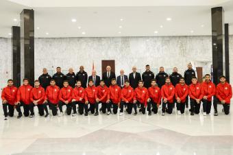 وفد المنتخب الأولمبي في القصر الجمهوري