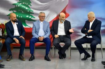 جعجع التقى مجلس بلدية عين إبل في معراب