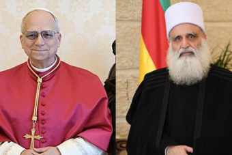 البابا لاوون الرابع عشر لشيخ العقل: السلام هو الطريق الوحيد لضمان كرامة الشعوب وامنها