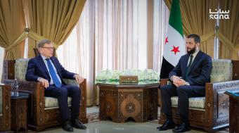 بالصور: الشرع استقبل وفداً ألمانياً