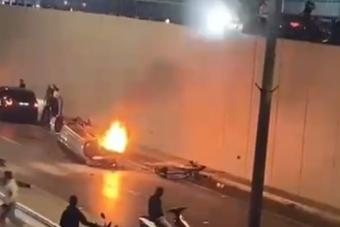 بالفيديو: حادث مروّع ليلاً