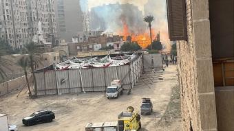 ألسنة النيران في "ستوديو مصر"