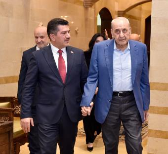 لقاء بين بري والموفد العراقي لبحث الأوضاع والمساعدة في إعادة الإعمار