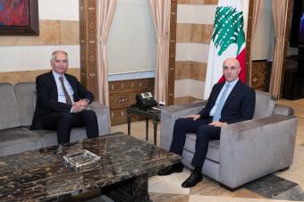 الحجار والسفير الفرنسي يبحثان مؤتمر دعم الجيش والقوى الأمنية