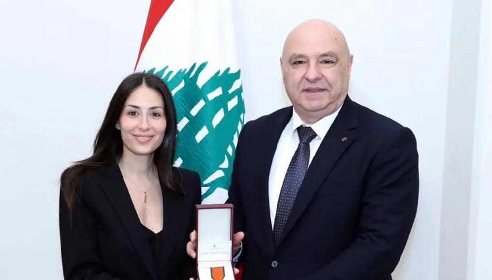 هبة طوجي زارت الرئيس عون لشكره على الوسام