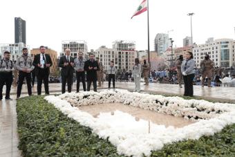 الحجار يزور ضريح رفيق الحريري