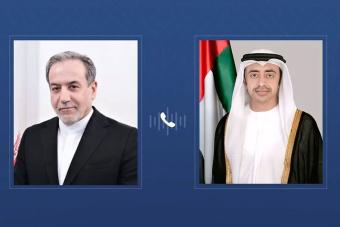 عبدالله بن زايد وعراقجي يبحثان التطورات في المنطقة