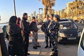 توضيح من قوى الأمن بشأن اخلاء النازحين على كورنيش الرملة البيضاء
