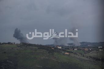 بالصور - حزام ناري إسرائيلي يستهدف بلدات في النبطية