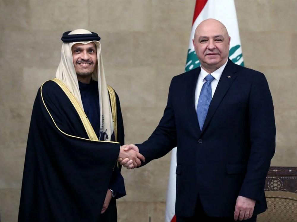 عون ورئيس الوزراء القطري يتبادلان التحية بشأن دعم لبنان