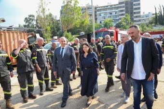 وفد من برنامج الأمم المتحدة الإنمائي يواكب مناورة تدريبية في الدفاع المدني
