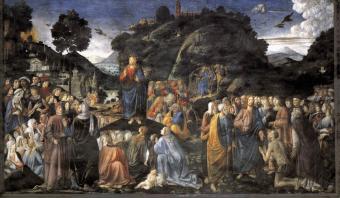 جدارية "موعظة الجبل" لـ Cosimo Rosselli في "كنيسة سيستين" - الفاتيكان