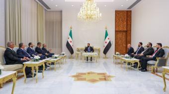 بالصور - الشرع يستقبل البساط ويبحثان تطوير التعاون المشترك