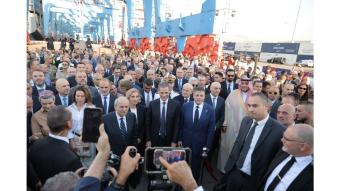 مرفأ بيروت يضع حجر أساس توسعة محطة الحاويات باستثمار 100 مليون دولار من CMA CGM